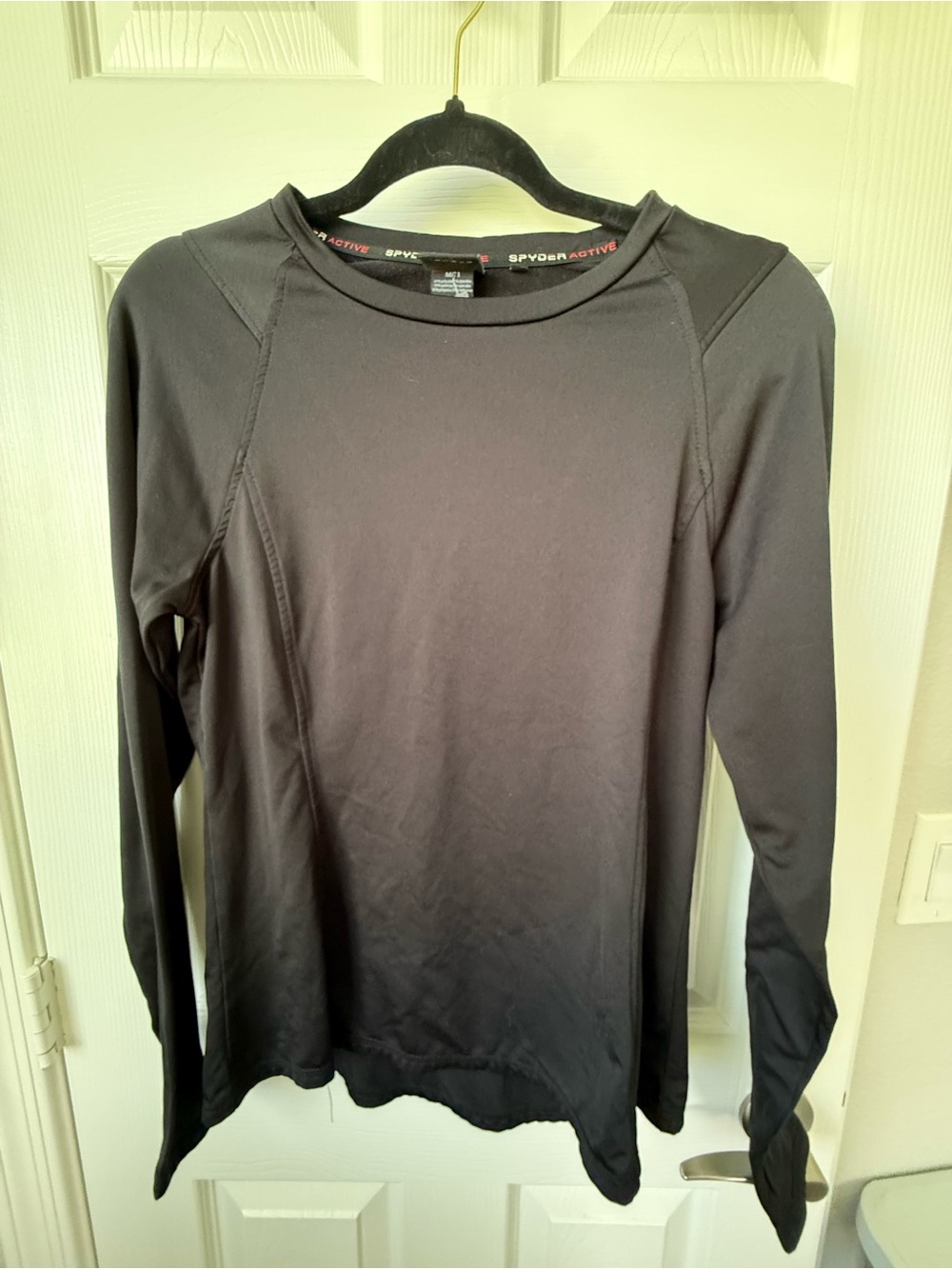 Spyder Black Long-Sleeve Performance Crew